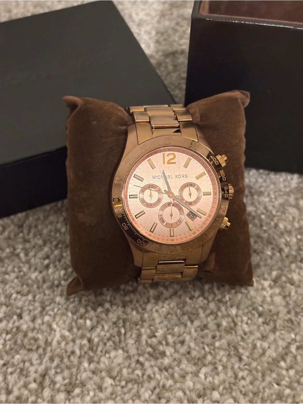 Michael Kors Rose Gold Chronograph Bradshaw Watch